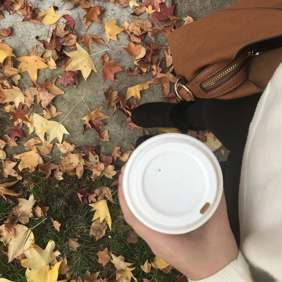 Experiencing my first Thanksgiving with the help of an American staple -- a Pumpkin Spice Latte.