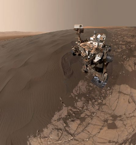 Selfie of the Curiosity Rover taken on Mars, via NASA