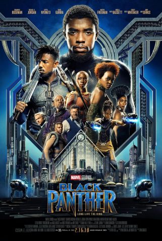 The official theatrical release poster for Black Panther. 