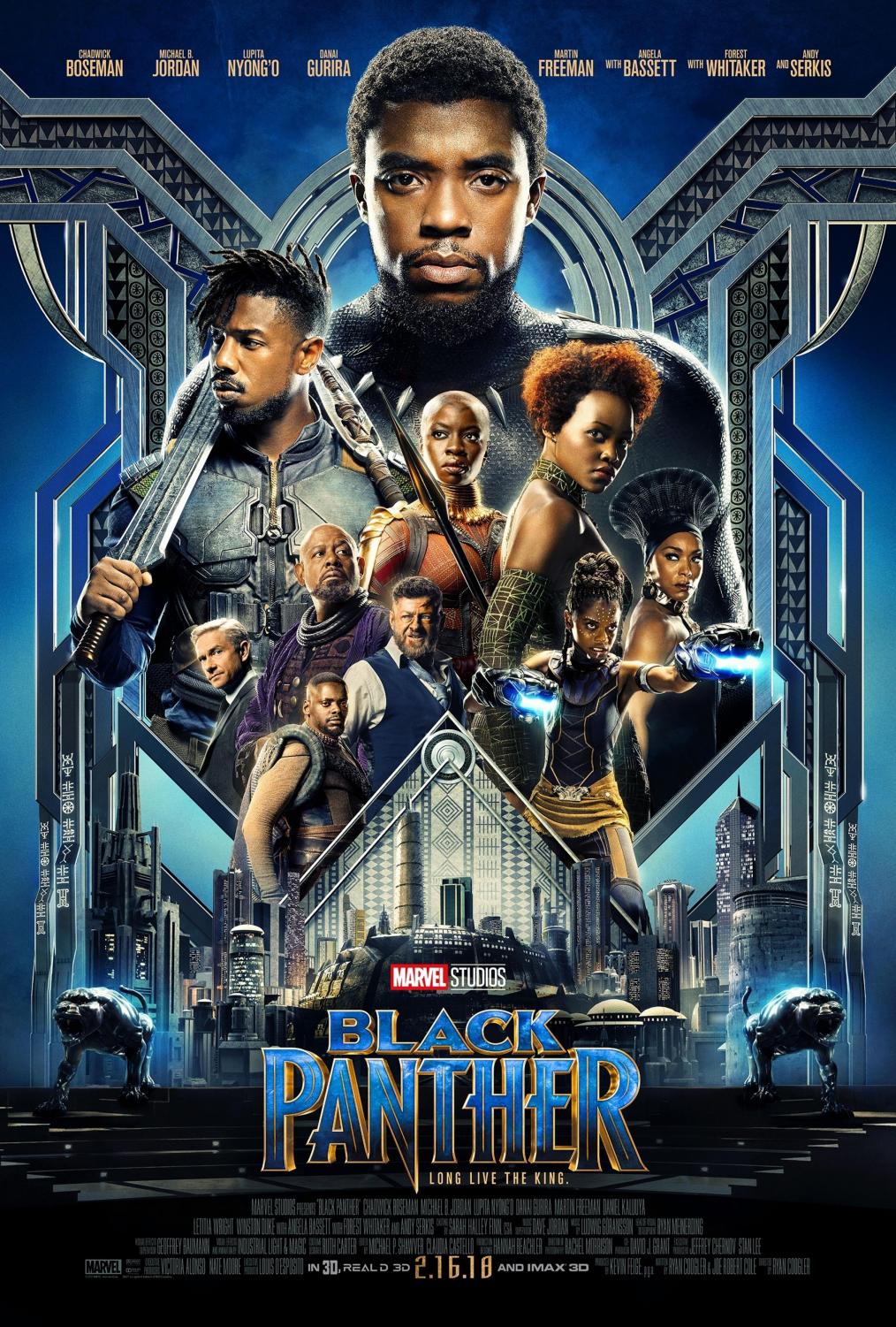 The+official+theatrical+release+poster+for+Black+Panther.+