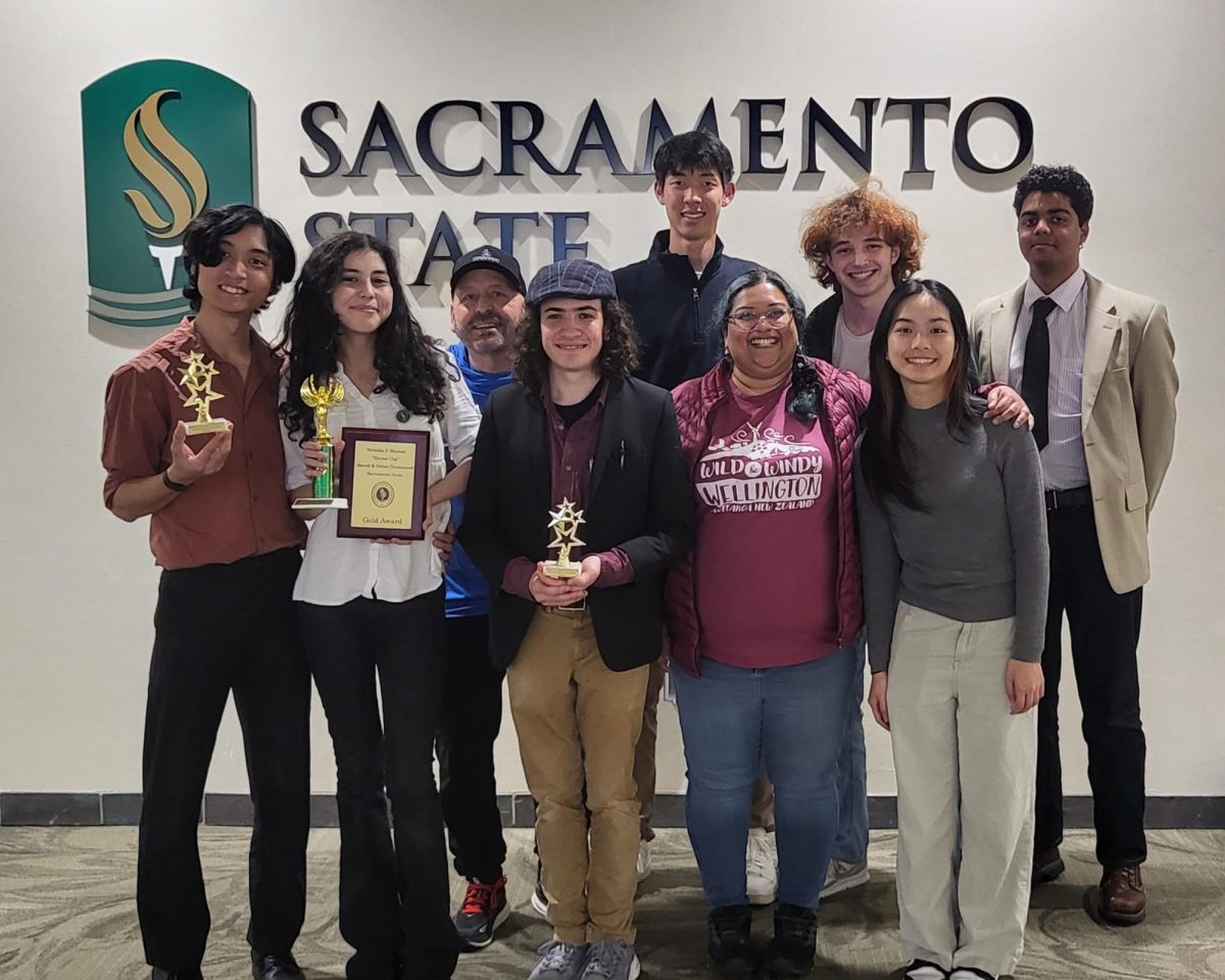 Foothill Speech and Debate after the HornetCup Tournament held at Sacramento State. Courtesy of Anju Vriksha.