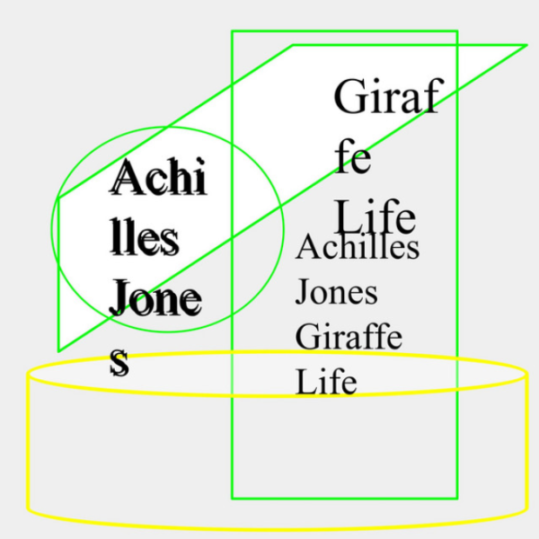 Achilles Jones's most recent album cover, Giraffe Life