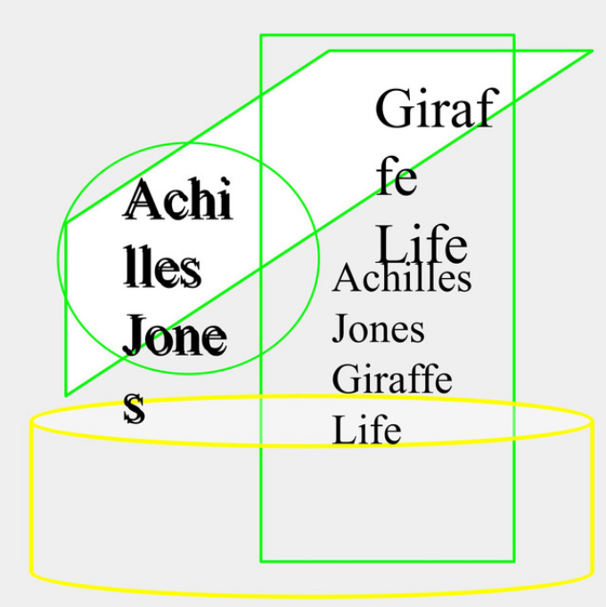 Achilles Jones's most recent album cover, Giraffe Life